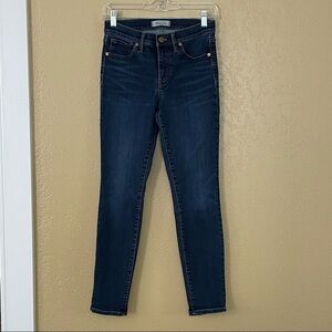 Madewell 9” High Rise Skinny Size 26 Jeans Dark Wash F8990 Larkspur Wash